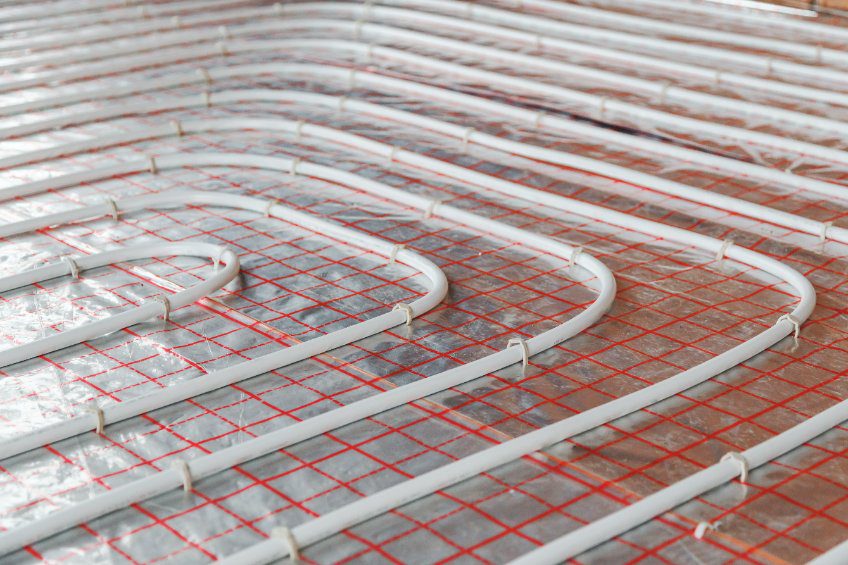 underfloor heating installation.