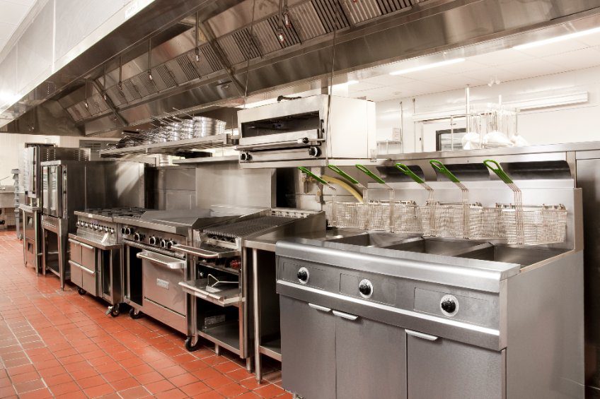 stainless steel commercial kitchen